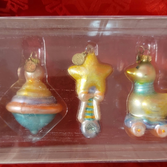 BNIB Baby's Glass and Sparkly Ornaments, Department 56. - Picture 7 of 10